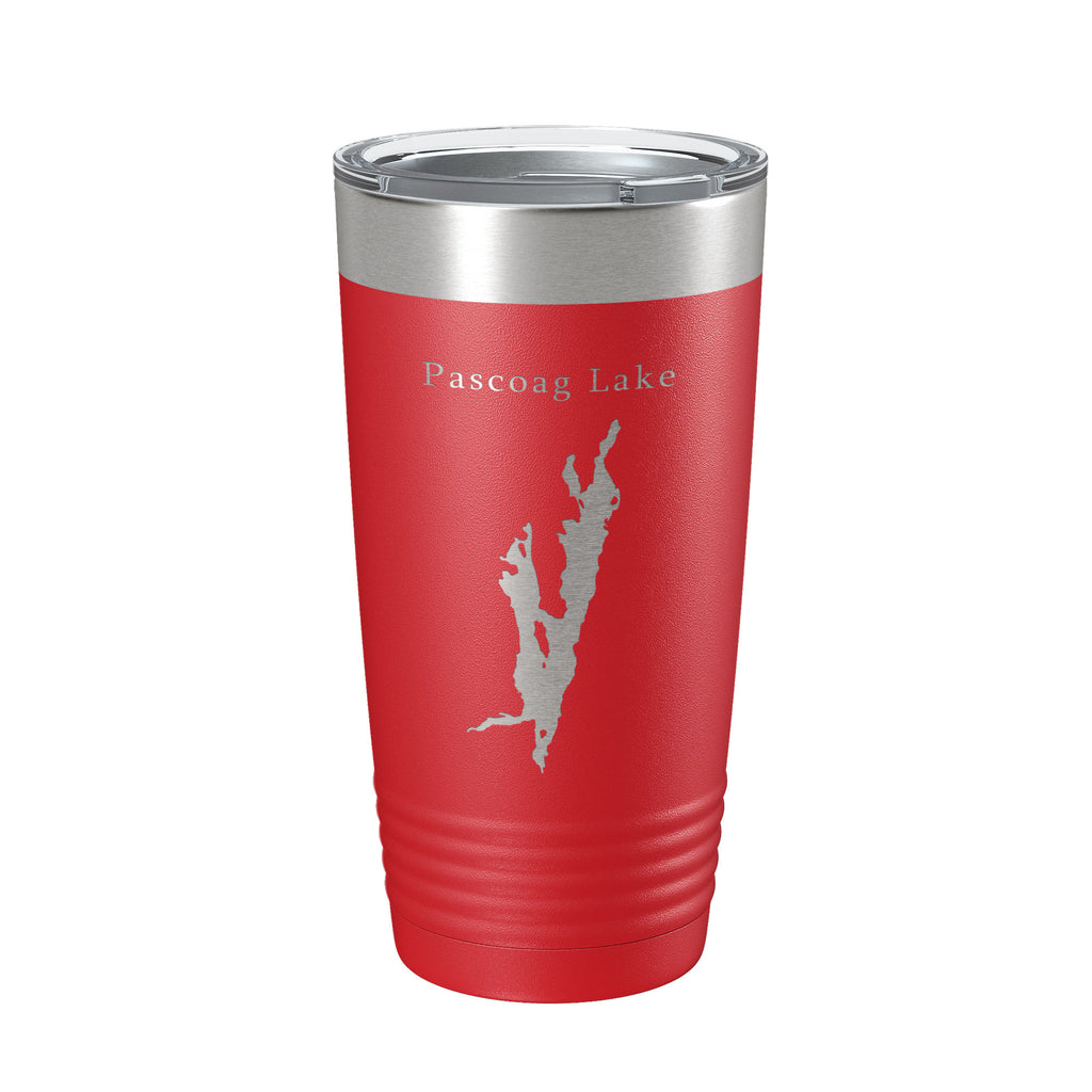 Pascoag Lake Map Tumbler Travel Mug Insulated Laser Engraved Coffee Cup Rhode Island 20 oz