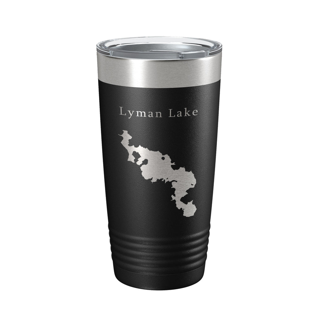 Lyman Lake Map Tumbler Travel Mug Insulated Laser Engraved Coffee Cup Arizona 20 oz