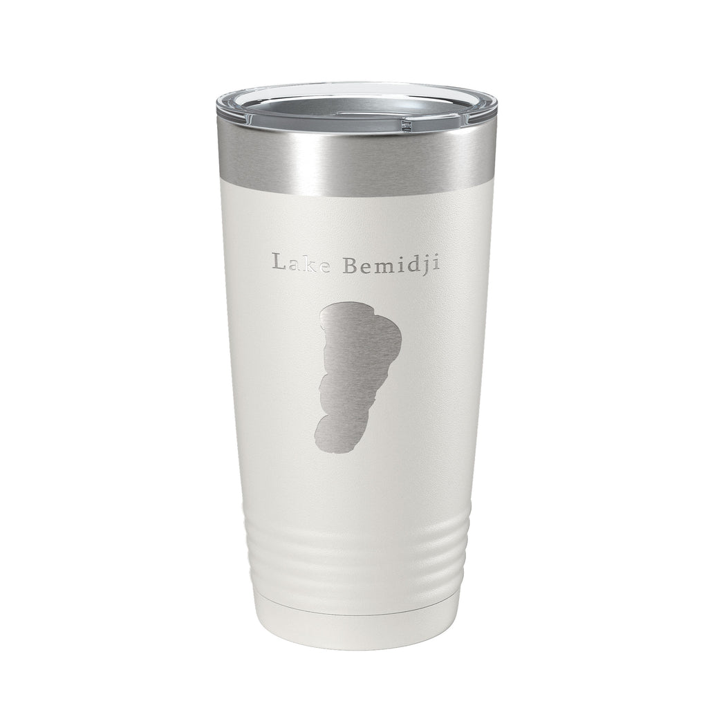 Lake Bemidji Map Tumbler Travel Mug Insulated Laser Engraved Coffee Cup Minnesota 20 oz