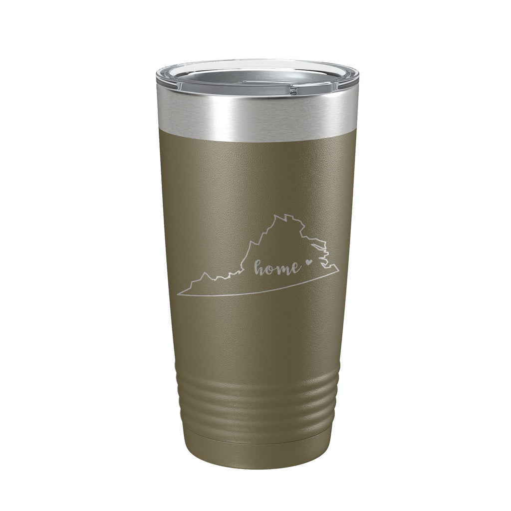 Virginia Tumbler Home State Travel Mug Insulated Laser Engraved Map Coffee Cup 20 oz