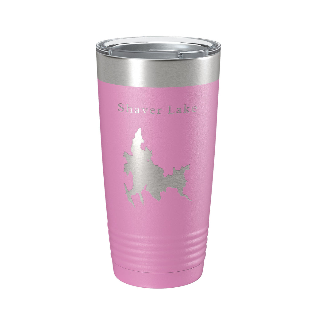 Shaver Lake Map Tumbler Travel Mug Insulated Laser Engraved Coffee Cup California 20 oz