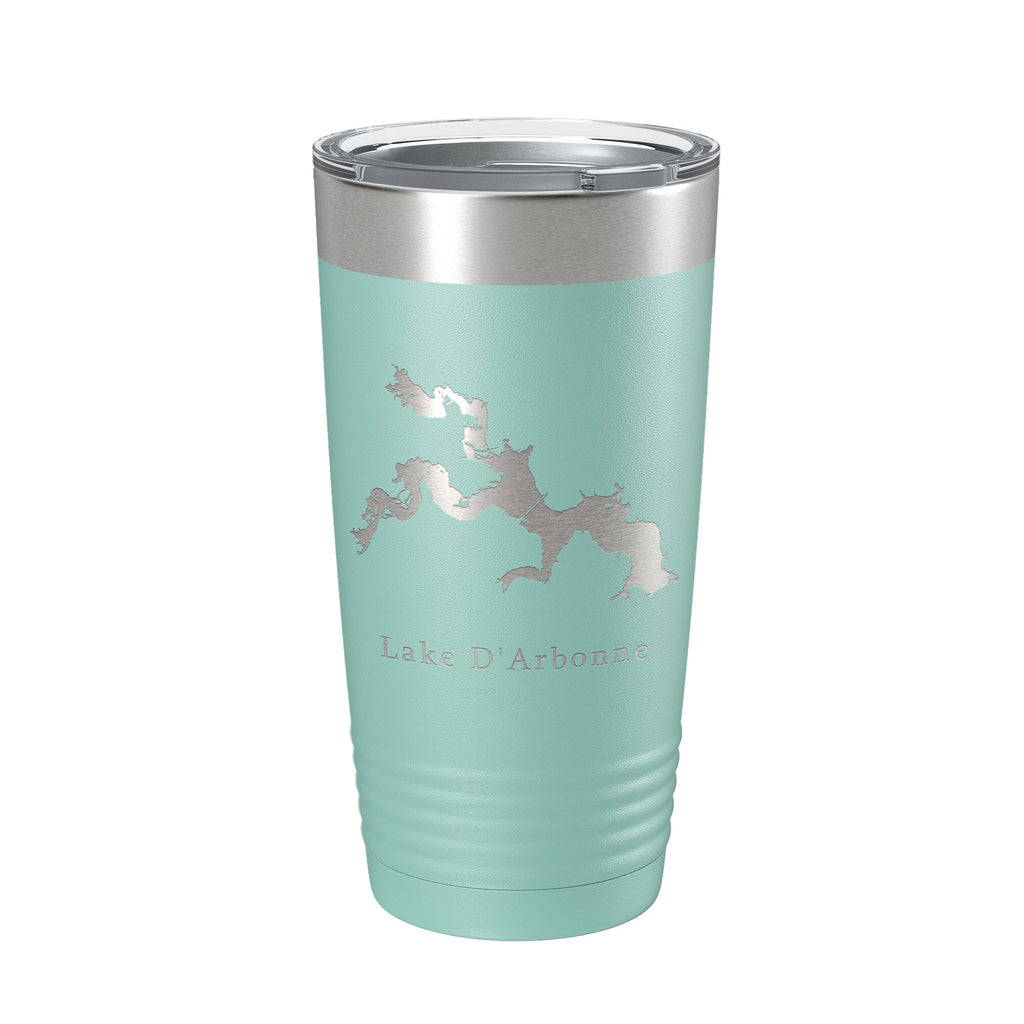 Lake D'Arbonne Map Tumbler Travel Mug Insulated Laser Engraved Coffee Cup Louisiana 20 oz