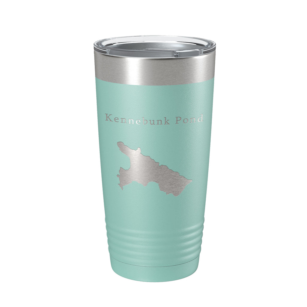 Kennebunk Pond Tumbler Lake Map Travel Mug Insulated Laser Engraved Coffee Cup Maine 20 oz