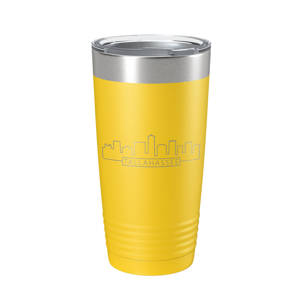 Tallahassee Skyline Minimalist Outline Tumbler Travel Mug Insulated Laser Engraved Coffee Cup Florida 20 oz
