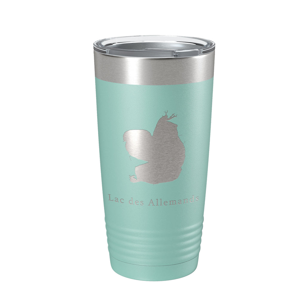 Lac des Allemands Tumbler Lake Map Travel Mug Insulated Laser Engraved Coffee Cup Louisiana 20 oz