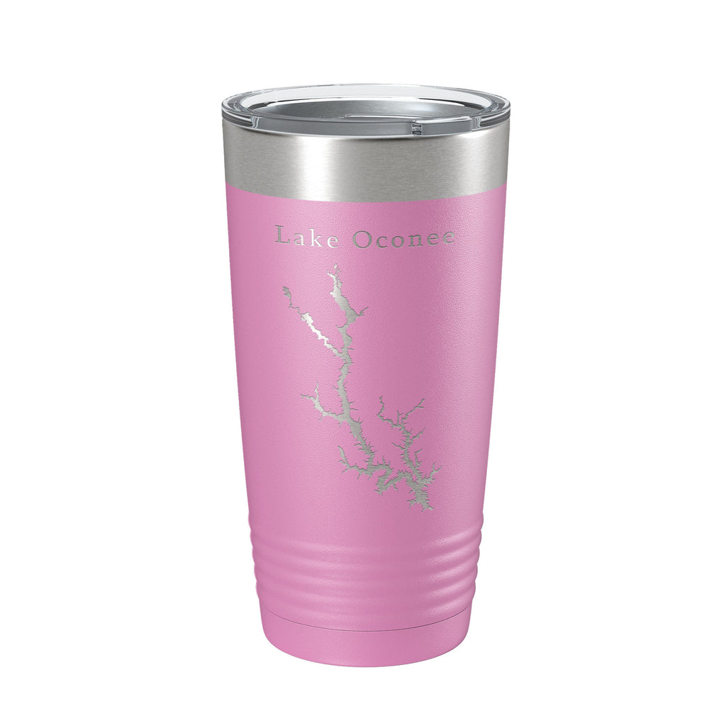 Lake Oconee Map Tumbler Travel Mug Insulated Laser Engraved Coffee Cup Georgia 20 oz