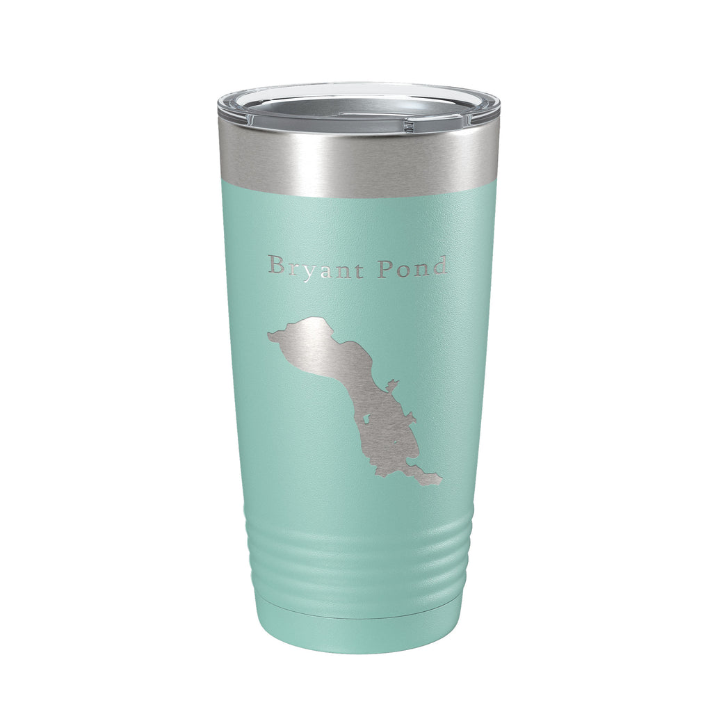 Bryant Pond Lake Christopher Map Tumbler Travel Mug Insulated Laser Engraved Coffee Cup Maine 20 oz