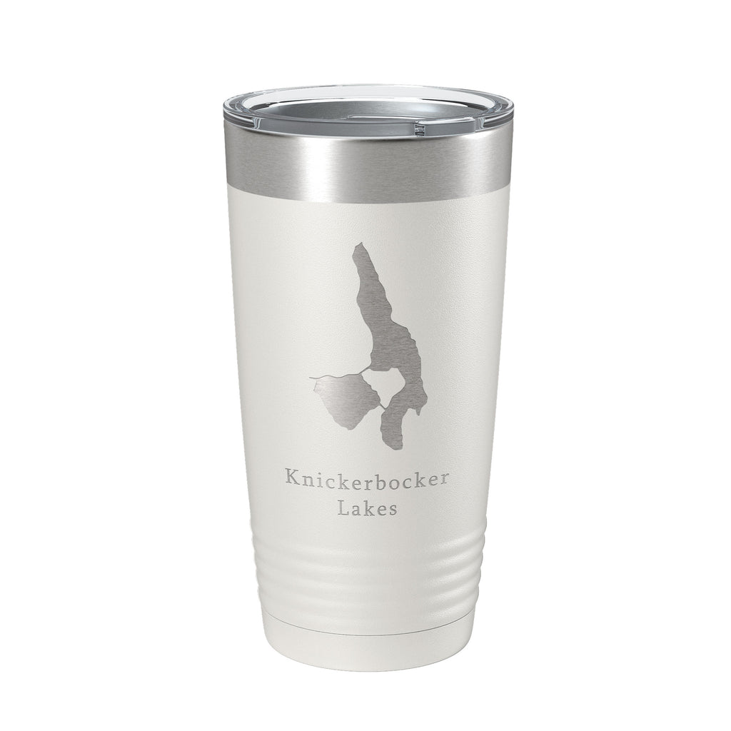 Knickerbocker Lakes Map Tumbler Travel Mug Insulated Laser Engraved Coffee Cup Maine 20 oz