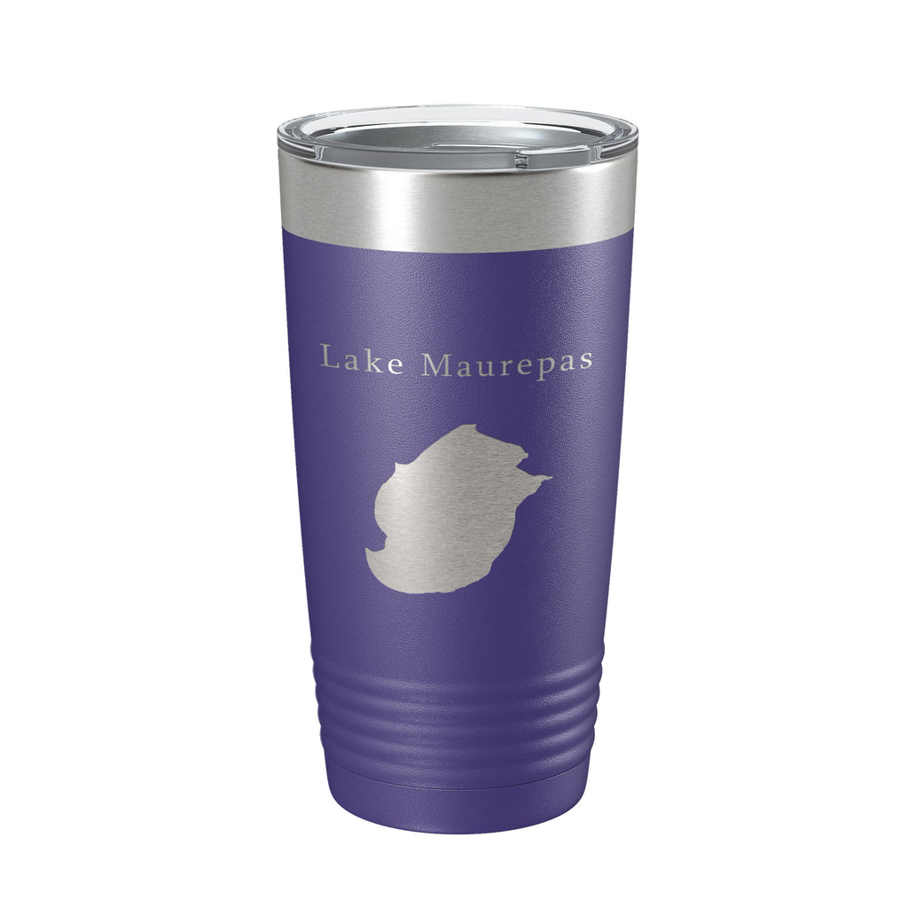 Lake Maurepas Map Tumbler Travel Mug Insulated Laser Engraved Coffee Cup Louisiana 20 oz