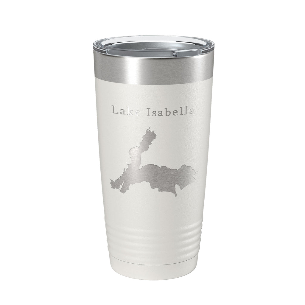 Lake Isabella Map Tumbler Travel Mug Insulated Laser Engraved Coffee Cup California 20 oz