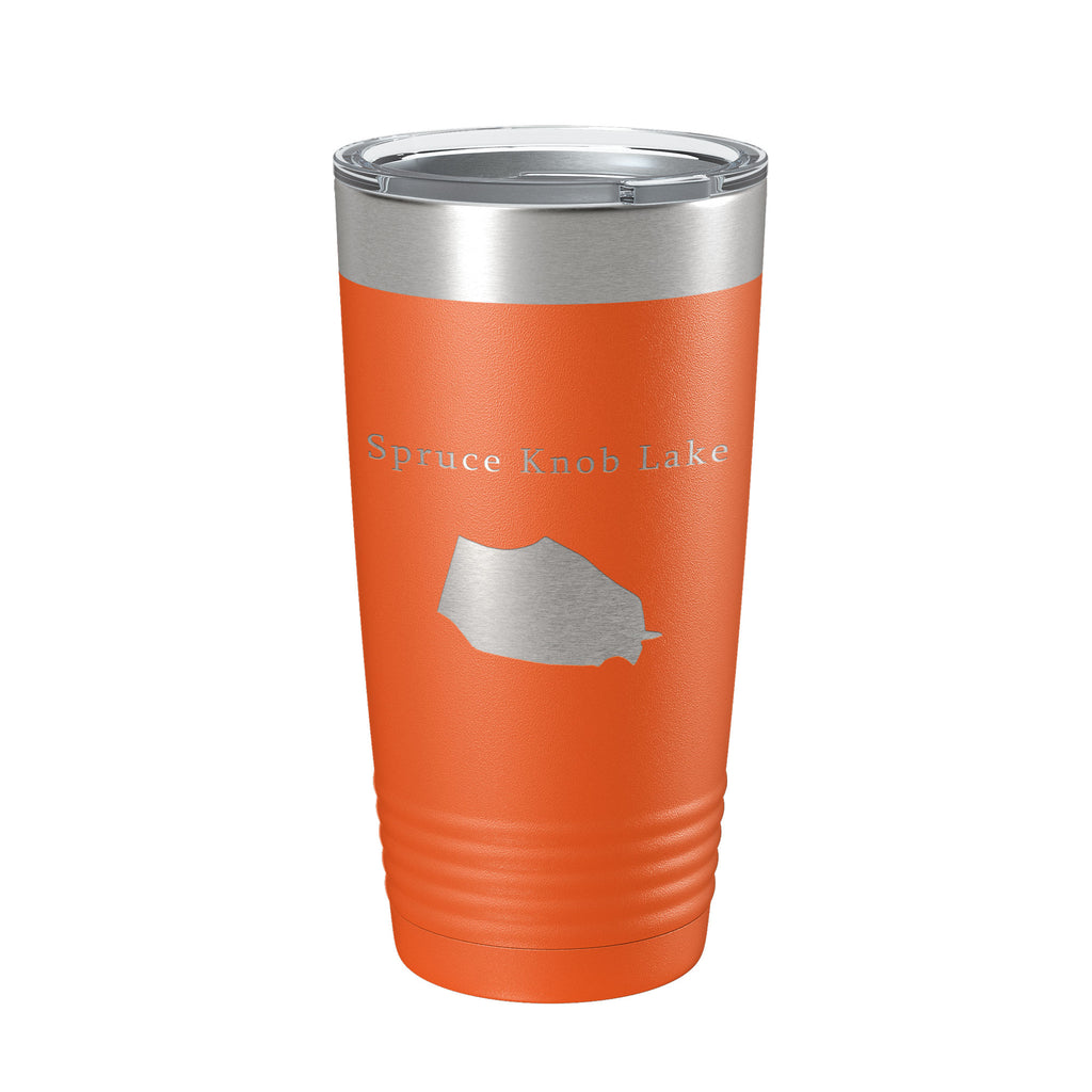 Spruce Knob Lake Map Tumbler Travel Mug Insulated Laser Engraved Coffee Cup West Virginia 20 oz