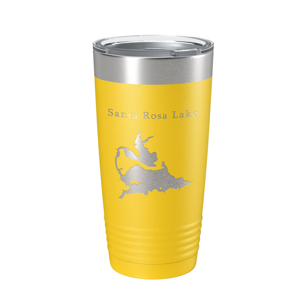 Santa Rosa Lake Map Tumbler Travel Mug Insulated Laser Engraved Coffee Cup New Mexico 20 oz