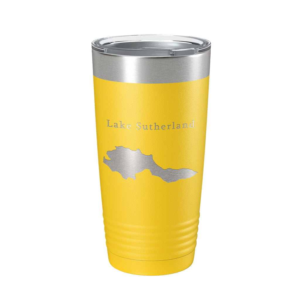 Lake Sutherland Map Tumbler Travel Mug Insulated Laser Engraved Coffee Cup Washington 20 oz
