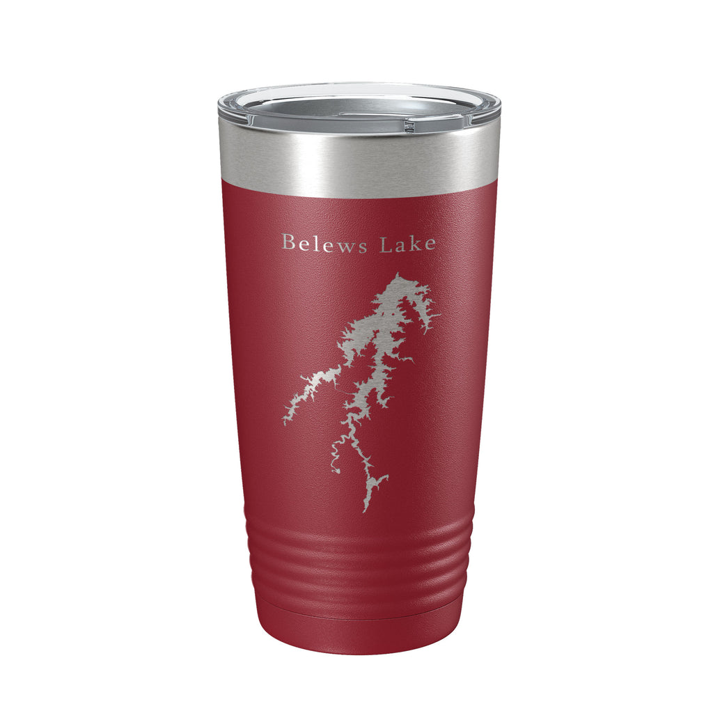 Belews Lake Map Tumbler Travel Mug Insulated Laser Engraved Coffee Cup North Carolina 20 oz