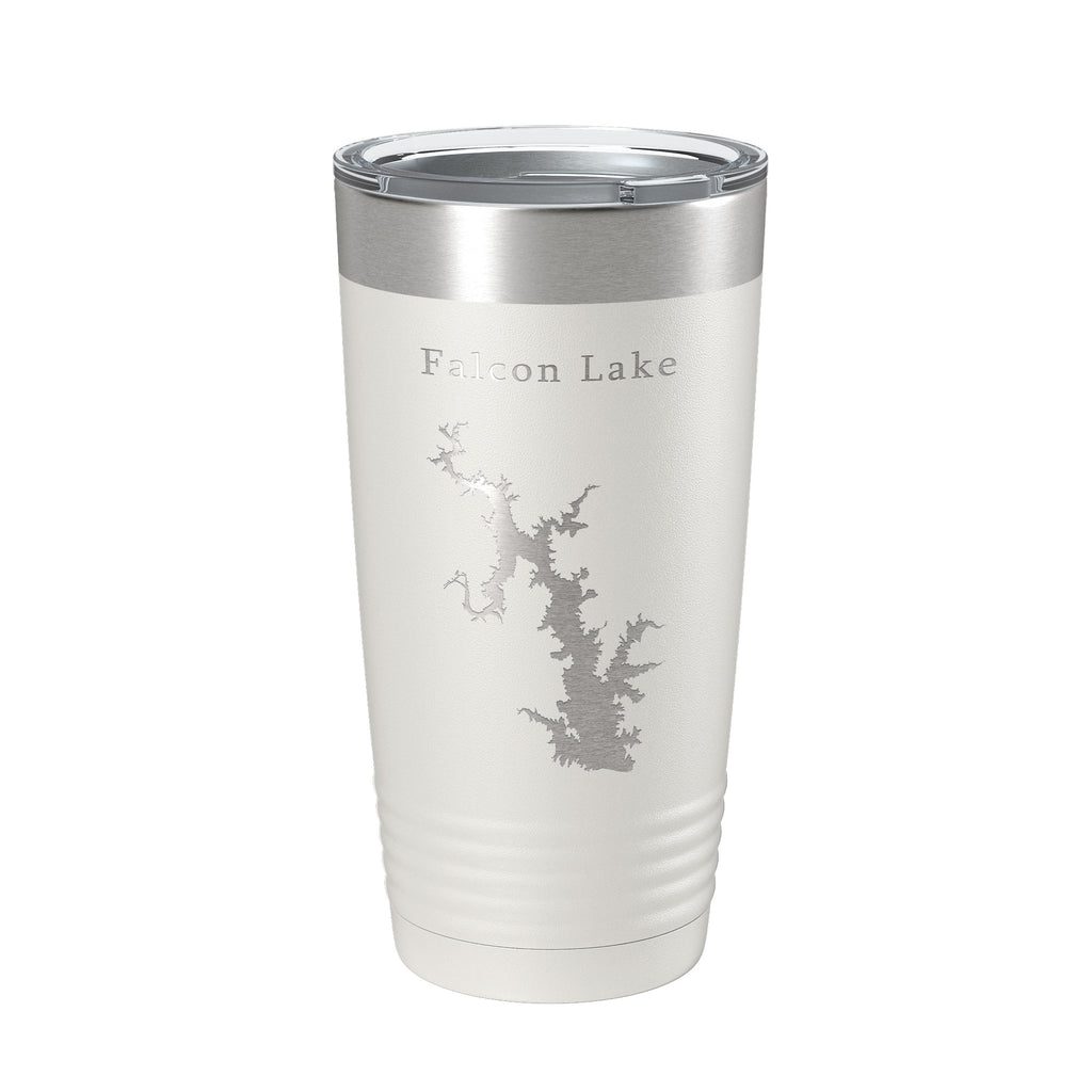 Falcon Lake International Reservoir Lago Map Tumbler Travel Mug Insulated Laser Engraved Coffee Cup Texas 20 oz
