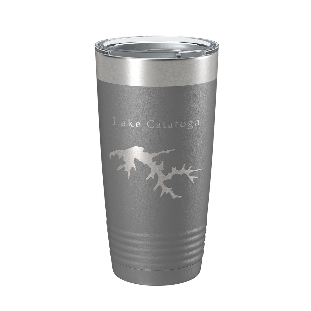 Lake Catatoga Map Tumbler Travel Mug Insulated Laser Engraved Coffee Cup Illinois 20 oz