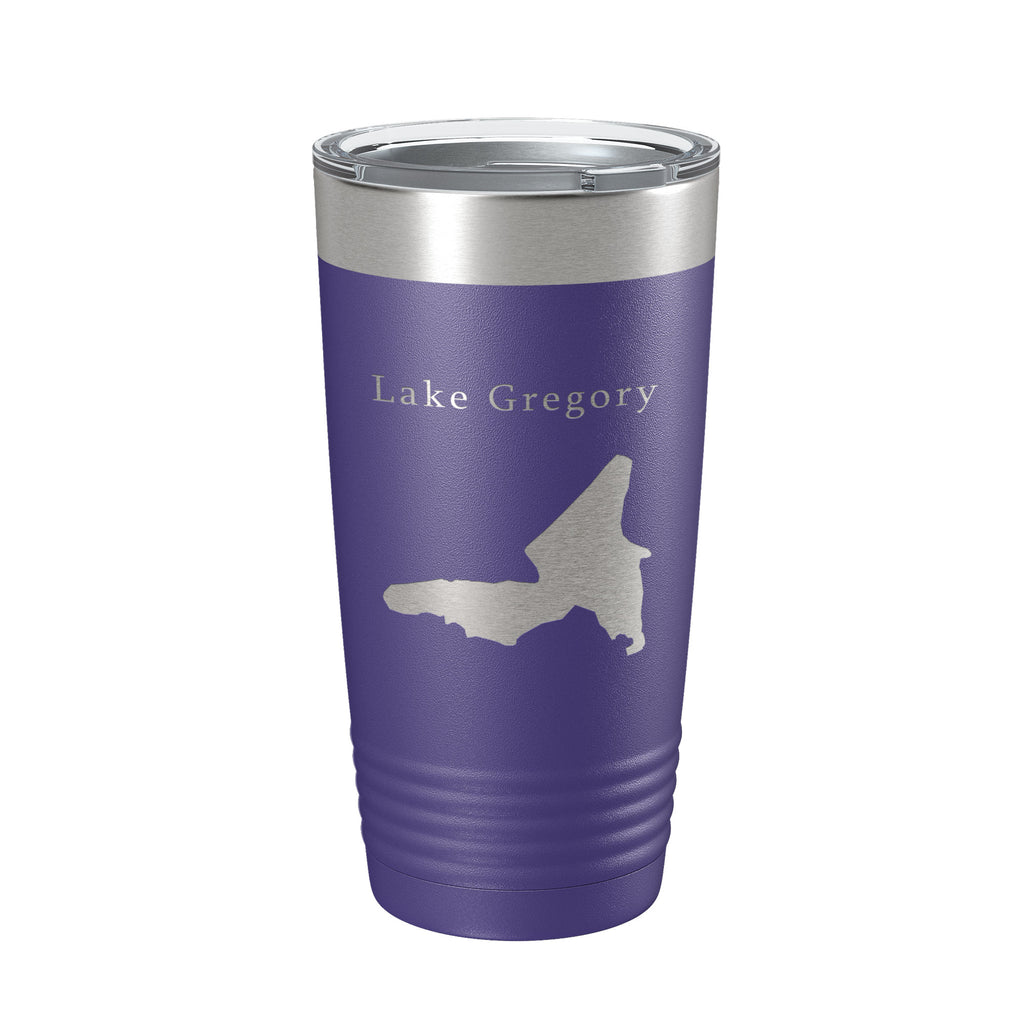 Lake Gregory Map Tumbler Travel Mug Insulated Laser Engraved Coffee Cup California 20 oz