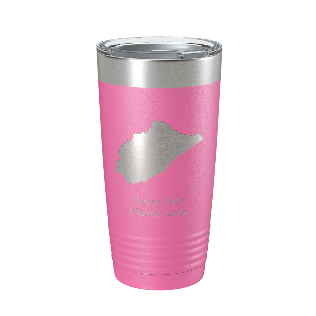 Great Salt Plains Lake Map Tumbler Travel Mug Insulated Laser Engraved Coffee Cup Oklahoma 20 oz