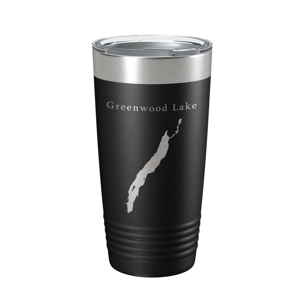 Greenwood Lake Map Tumbler Travel Mug Insulated Laser Engraved Coffee Cup New Jersey York 20 oz