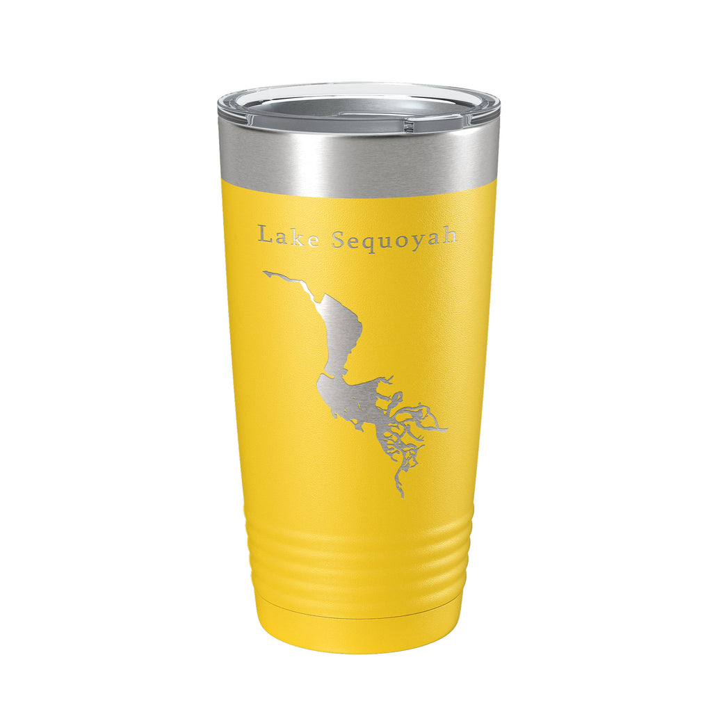 Lake Sequoyah Map Tumbler Travel Mug Insulated Laser Engraved Coffee Cup Arkansas 20 oz
