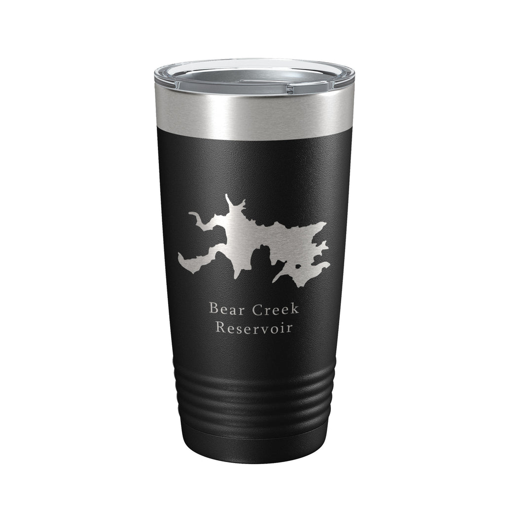 Bear Creek Reservoir Map Tumbler Travel Mug Insulated Laser Engraved Coffee Cup Lake Athens Jefferson Georgia 20 oz