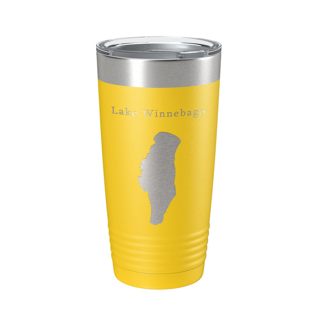 Lake Winnebago Map Tumbler Travel Mug Insulated Laser Engraved Coffee Cup Wisconsin 20 oz