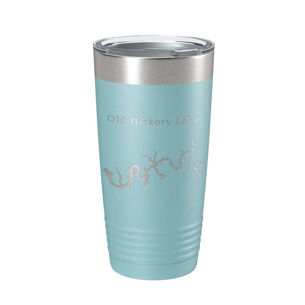 Old Hickory Lake Map Tumbler Travel Mug Insulated Laser Engraved Coffee Cup Tennessee 20 oz