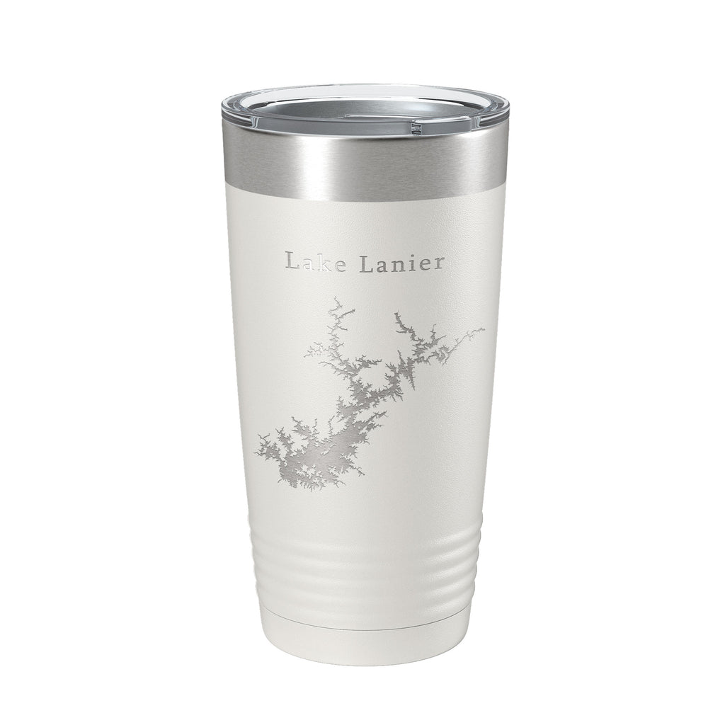 Lake Lanier Map Tumbler Travel Mug Insulated Laser Engraved Coffee Cup Sidney Georgia 20 oz