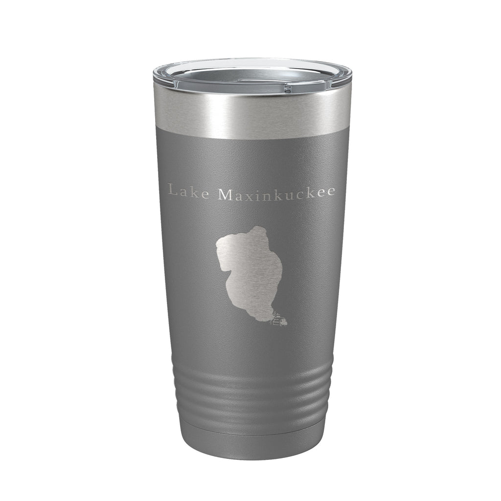 Lake Maxinkuckee Map Tumbler Travel Mug Insulated Laser Engraved Coffee Cup Indiana 20 oz