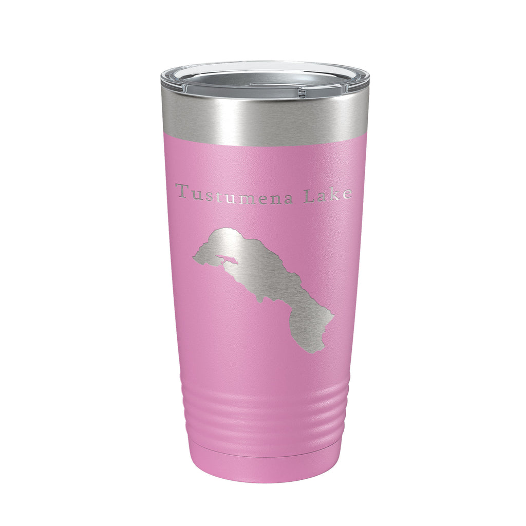 Tustumena Lake Map Tumbler Travel Mug Insulated Laser Engraved Coffee Cup Alaska 20 oz