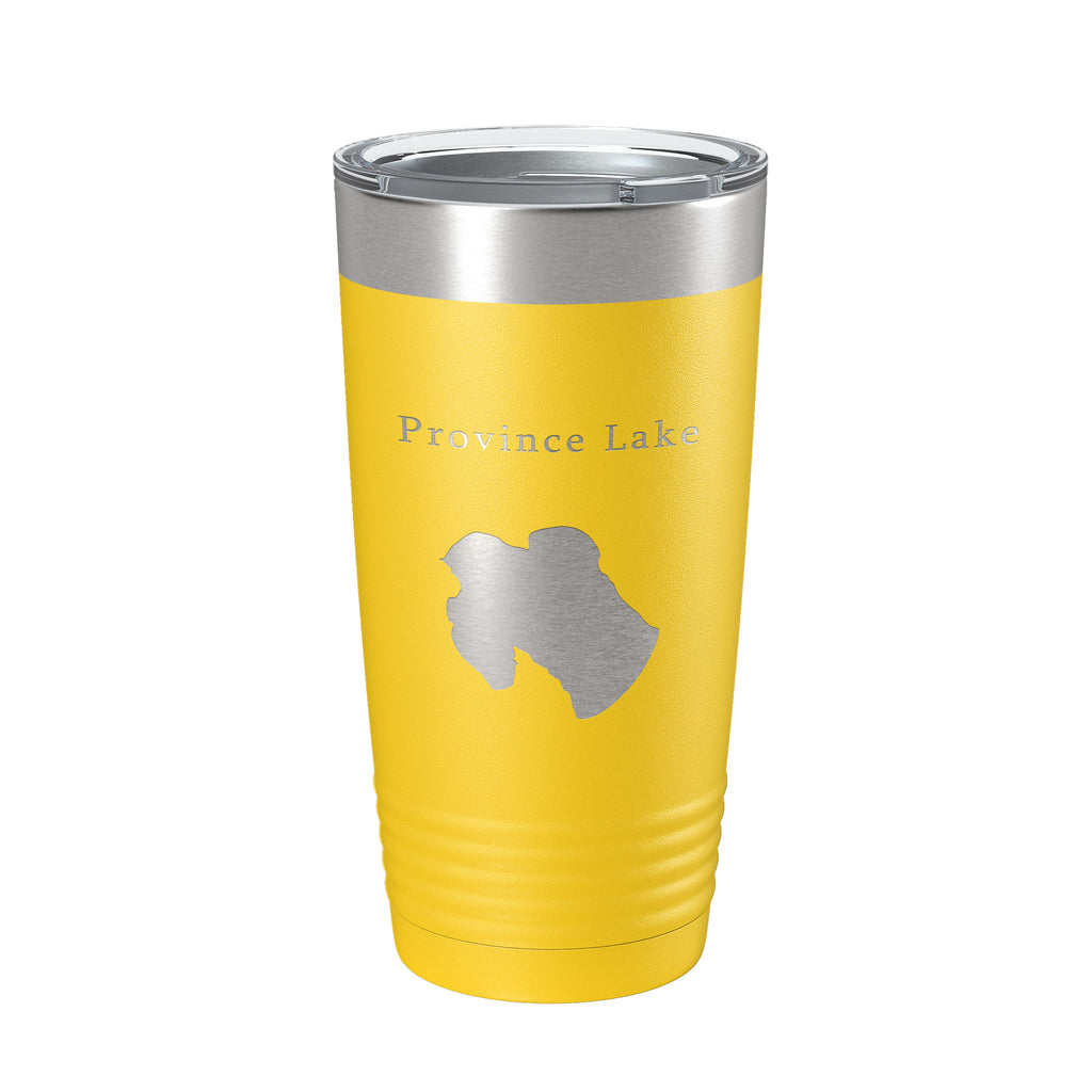Province Lake Map Tumbler Travel Mug Insulated Laser Engraved Coffee Cup Maine 20 oz