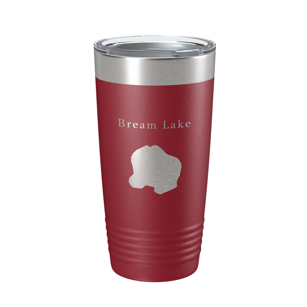 Bream Lake Map Tumbler Travel Mug Insulated Laser Engraved Coffee Cup Florida 20 oz