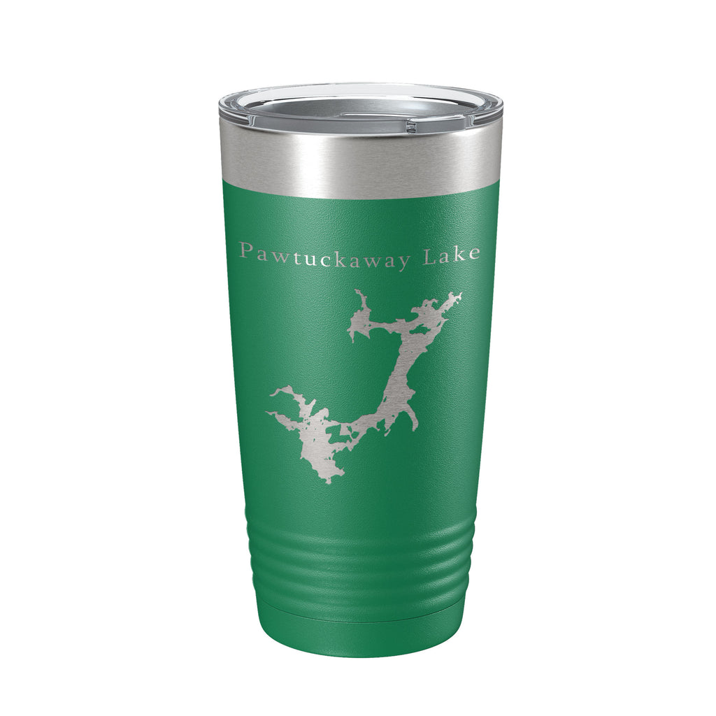 Pawtuckaway Lake Map Tumbler Travel Mug Insulated Laser Engraved Coffee Cup New Hampshire 20 oz