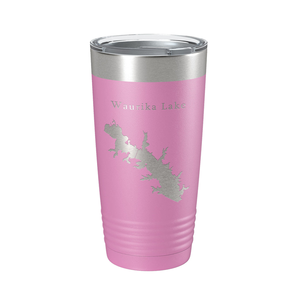 Waurika Lake Map Tumbler Travel Mug Insulated Laser Engraved Coffee Cup Oklahoma 20 oz