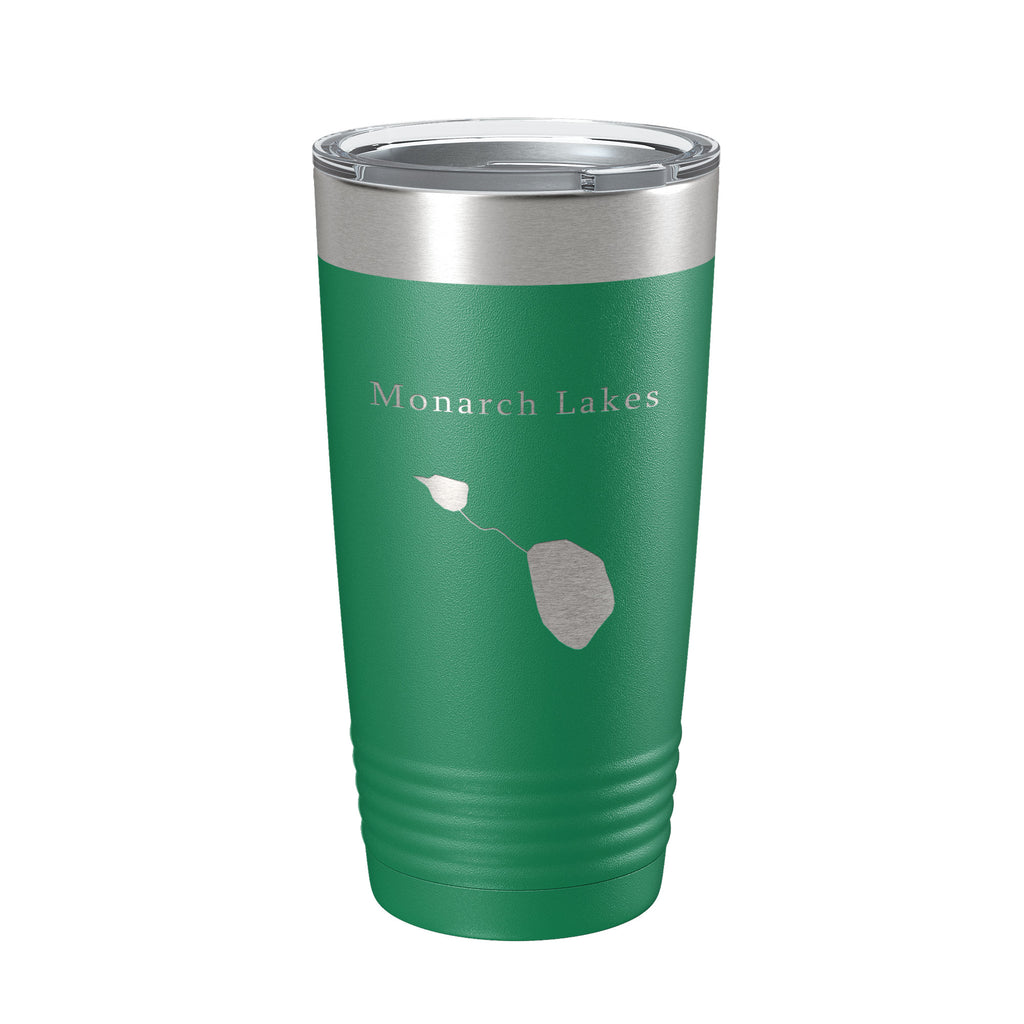 Monarch Lakes Map Tumbler Travel Mug Insulated Laser Engraved Coffee Cup California 20 oz