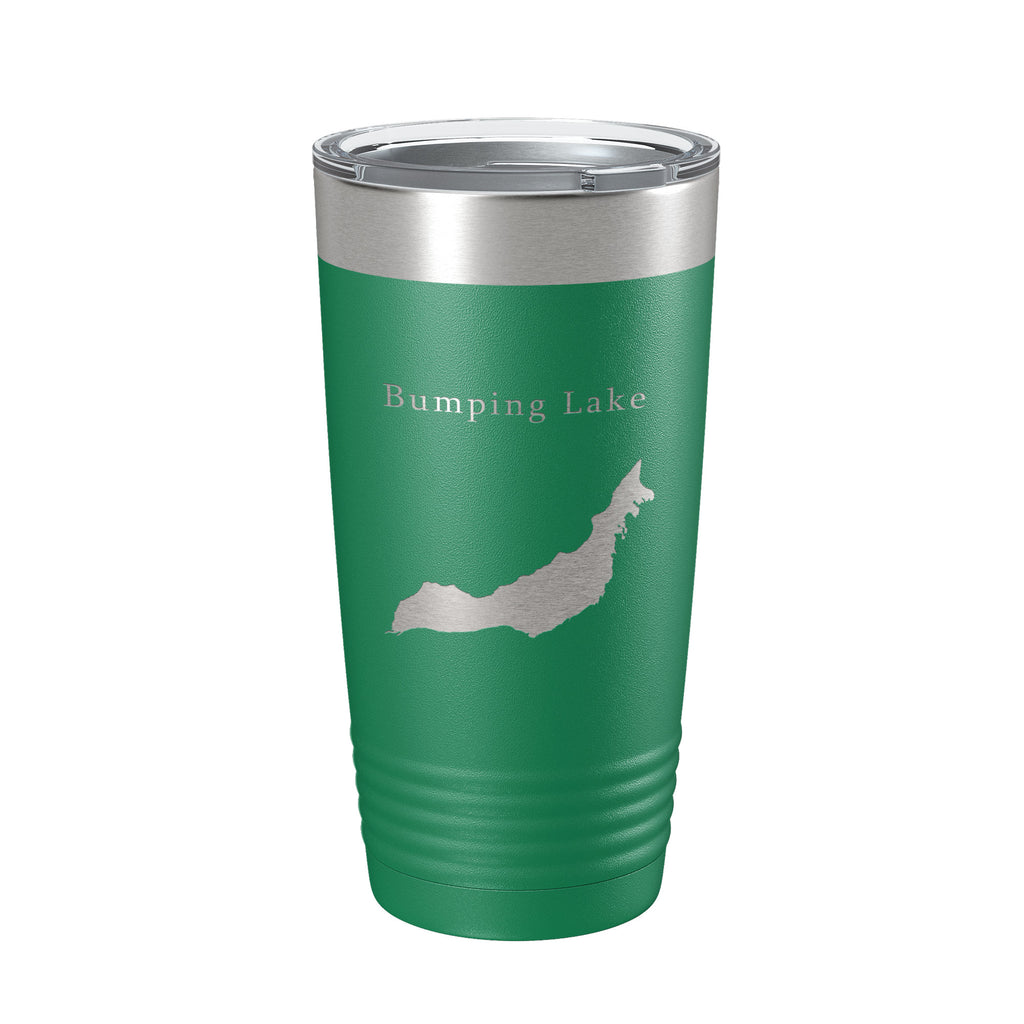 Bumping Lake Map Tumbler Travel Mug Insulated Laser Engraved Coffee Cup Washington 20 oz