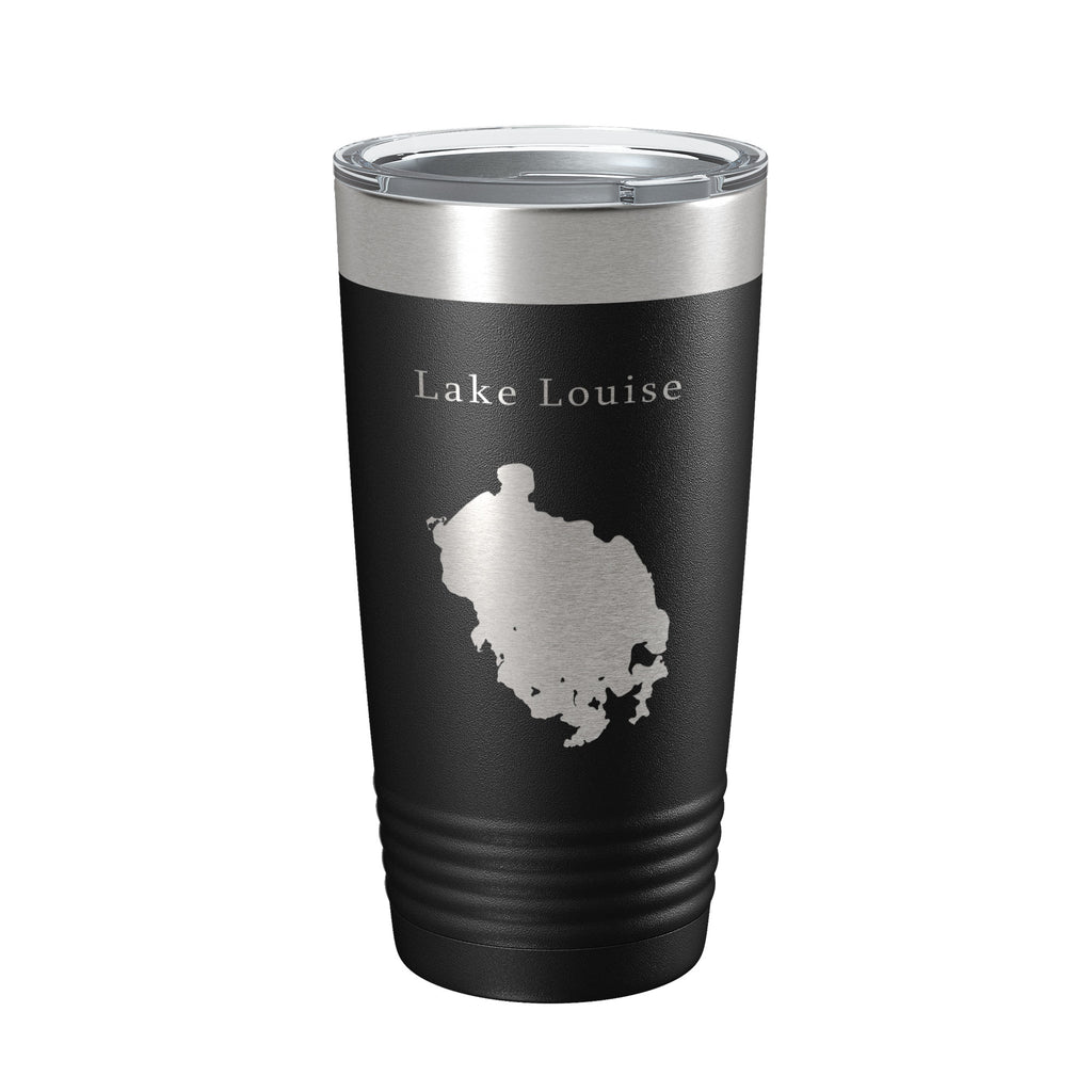 Lake Louise Map Tumbler Travel Mug Insulated Laser Engraved Coffee Cup Alaska 20 oz