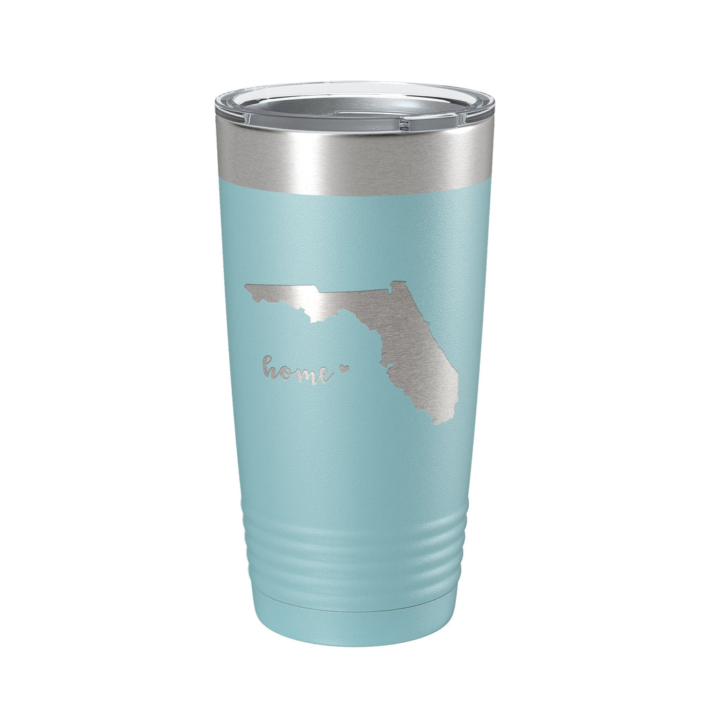 Florida Tumbler Home State Travel Mug Insulated Laser Engraved Map Coffee Cup 20 oz