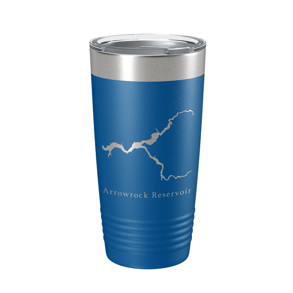Arrowrock Reservoir Tumbler Lake Map Travel Mug Insulated Laser Engraved Coffee Cup Boise River Idaho 20 oz