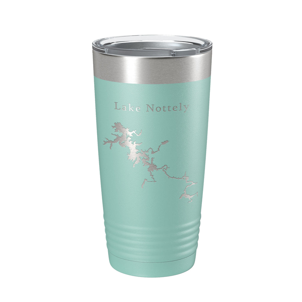 Lake Nottely Map Tumbler Travel Mug Insulated Laser Engraved Coffee Cup River Georgia 20 oz