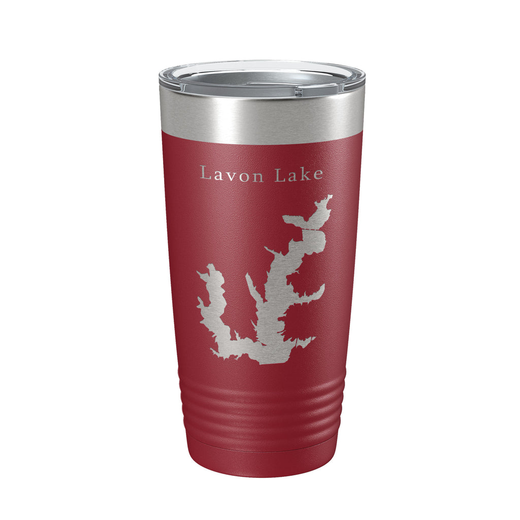 Lavon Lake Map Tumbler Travel Mug Insulated Laser Engraved Coffee Cup Texas 20 oz
