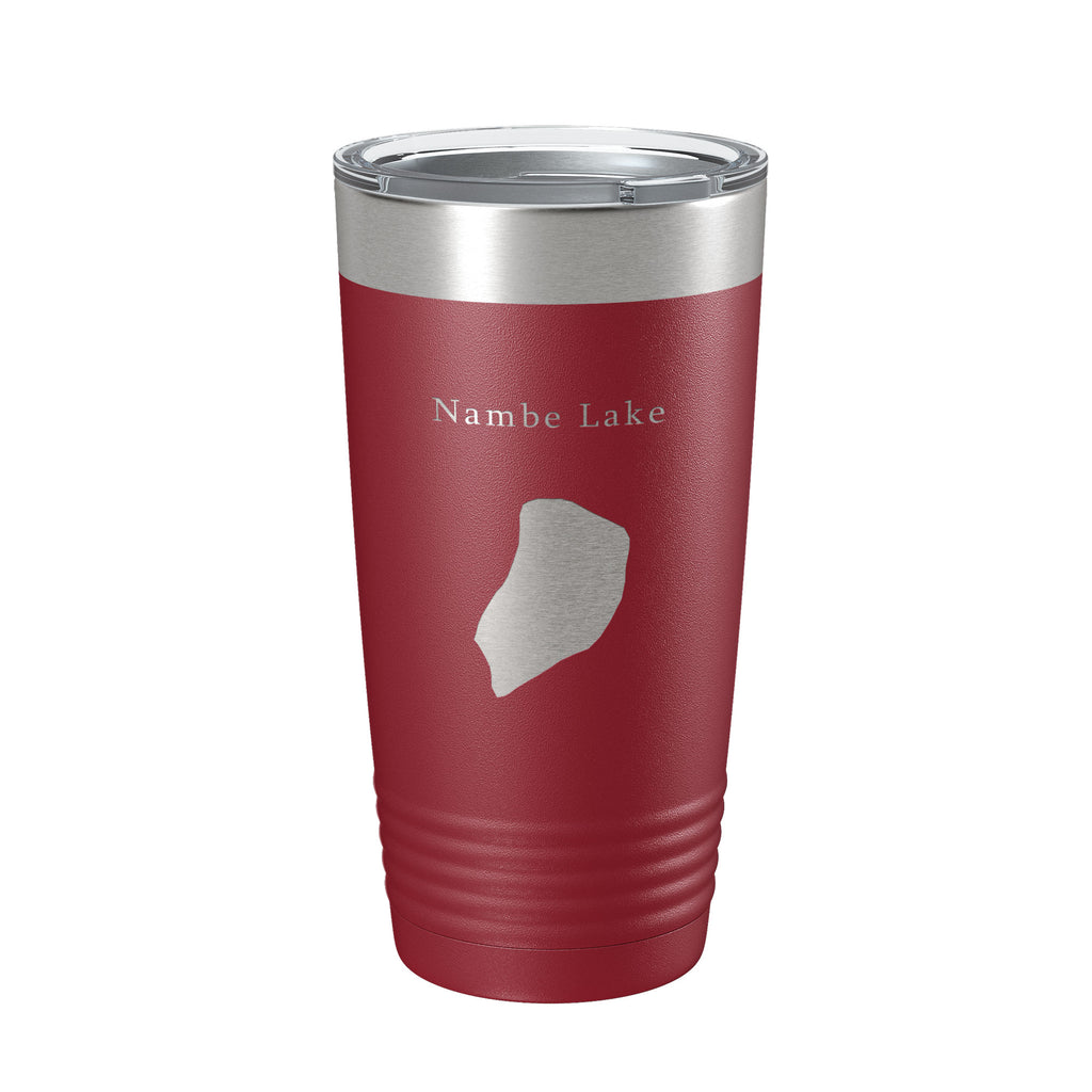 Nambe Lake Map Tumbler Travel Mug Insulated Laser Engraved Coffee Cup New Mexico 20 oz