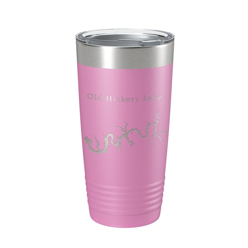 Old Hickory Lake Map Tumbler Travel Mug Insulated Laser Engraved Coffee Cup Tennessee 20 oz