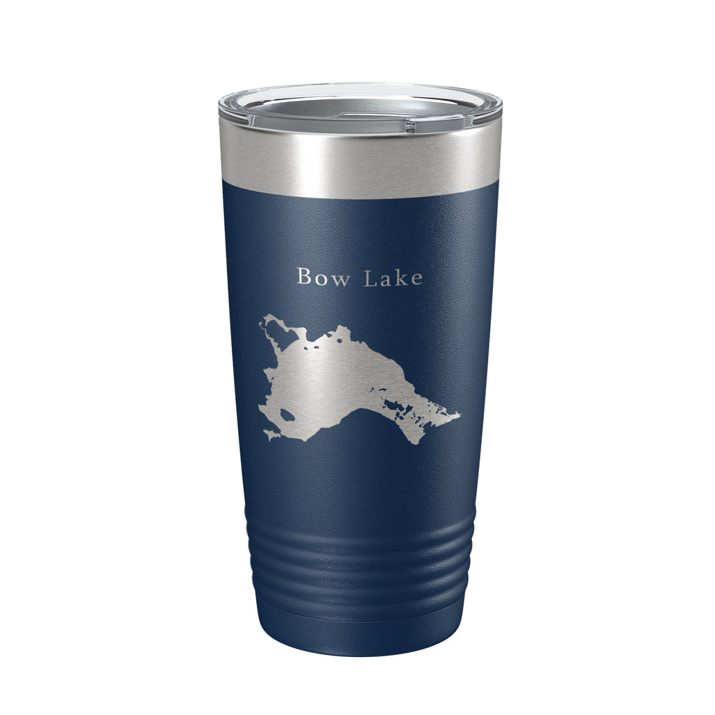 Bow Lake Map Tumbler Travel Mug Insulated Laser Engraved Coffee Cup New Hampshire 20 oz