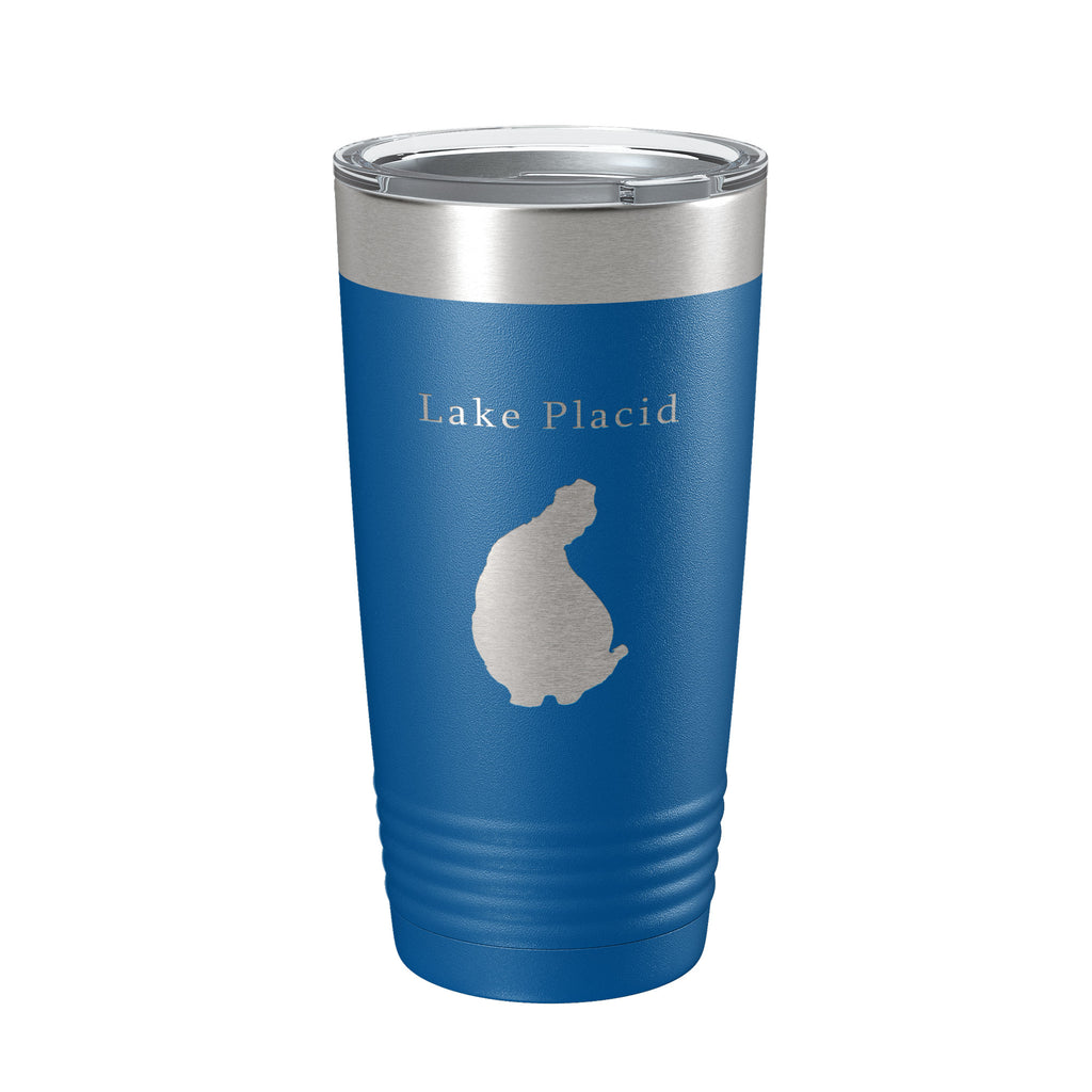 Lake Placid Map Tumbler Travel Mug Insulated Laser Engraved Coffee Cup Florida 20 oz