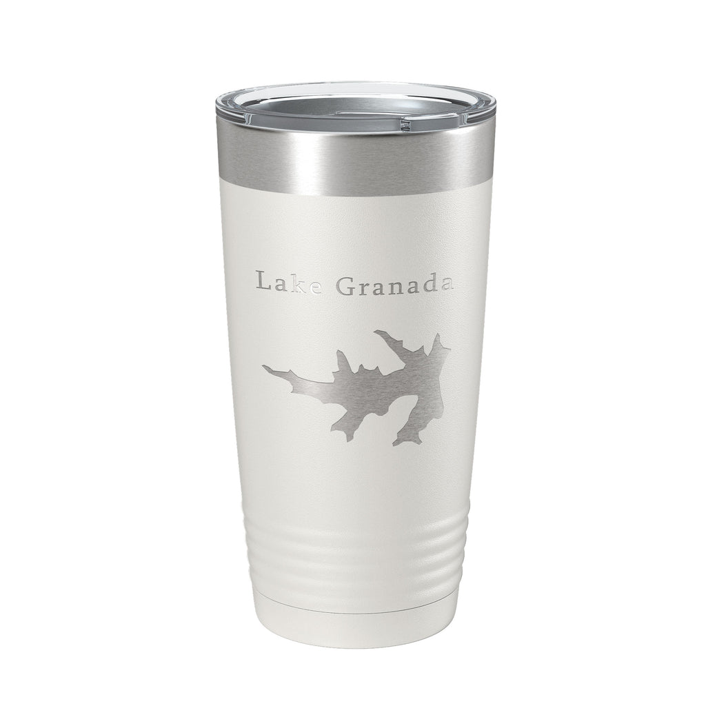 Lake Granada Map Tumbler Travel Mug Insulated Laser Engraved Coffee Cup Hot Springs Village Arkansas 20 oz