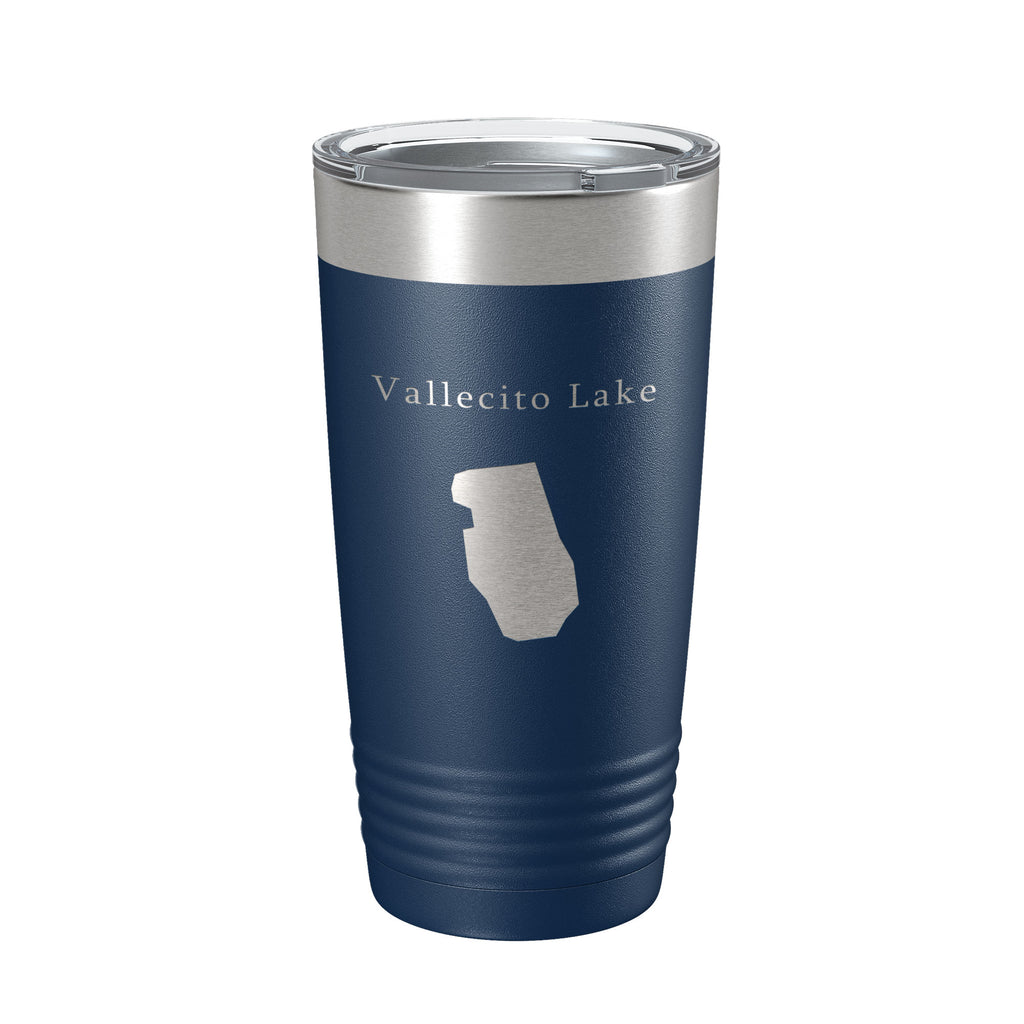 Vallecito Lake Map Tumbler Travel Mug Insulated Laser Engraved Coffee Cup Colorado 20 oz