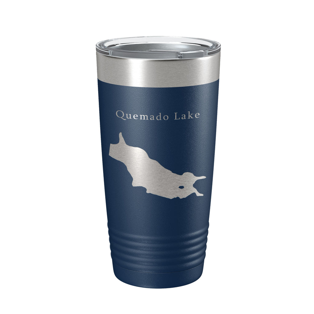 Quemado Lake Map Tumbler Travel Mug Insulated Laser Engraved Coffee Cup New Mexico 20 oz