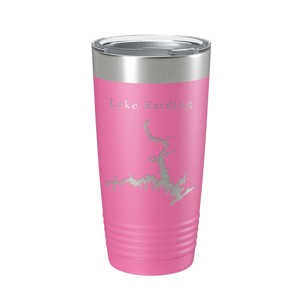 Lake Harding Map Tumbler Travel Mug Insulated Laser Engraved Coffee Cup Alabama Georgia 20 oz