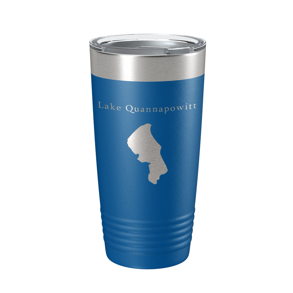 Lake Quannapowitt Map Tumbler Travel Mug Insulated Laser Engraved Coffee Cup Massachusetts 20 oz